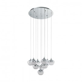 Eglo-Mioglia - 10x3.15W  Dimmable Led Pendant Light - Chrome